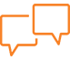 icon of two speech bubbles - Moss Bollinger LLP